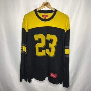 FW23 2023 Supreme NYC Bumblebee Football Top 23 Longsleeve Tee in Black L